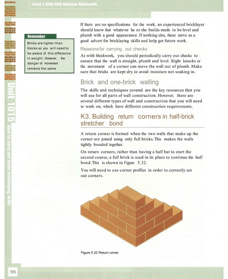 Level 1 NVQ-SVQ and CAA Diploma in Brickwork (PDF)