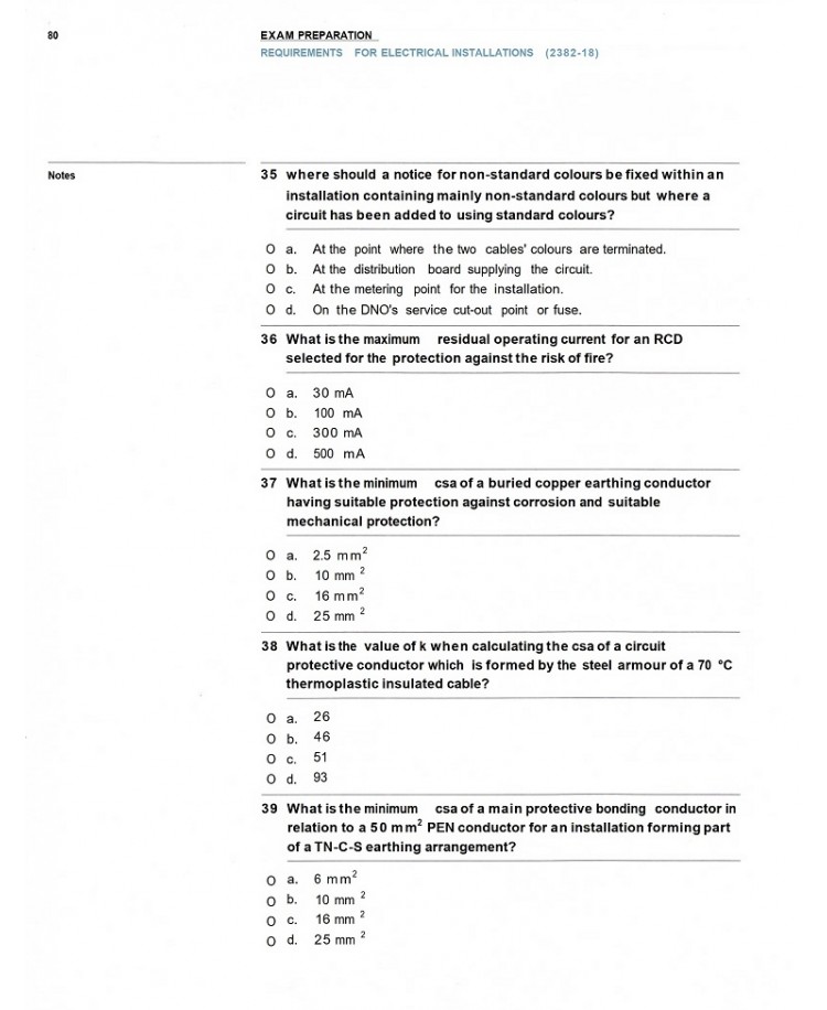 Exam Preparation Requirements for Electrical Installations (2382-18) 2019 (PDF)