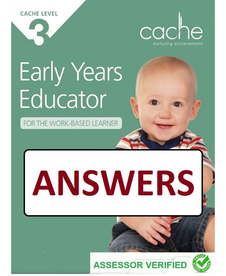 Answers to CACHE Level 3 Early Years Educator for the Work-Based Learner (Word files)