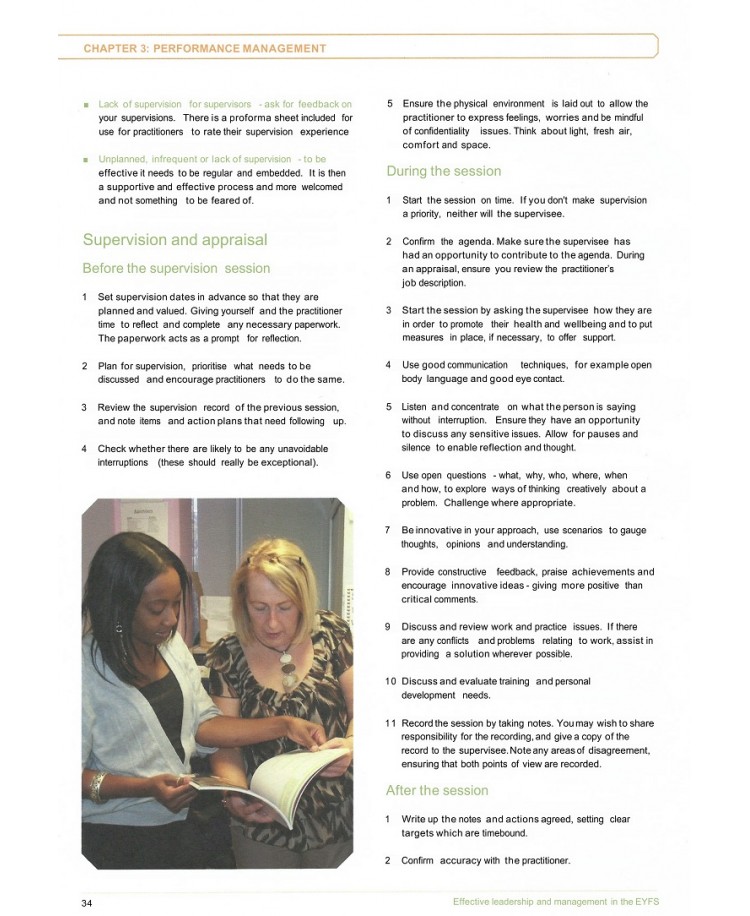 Effective leadership and management in the EYFS (PDF)