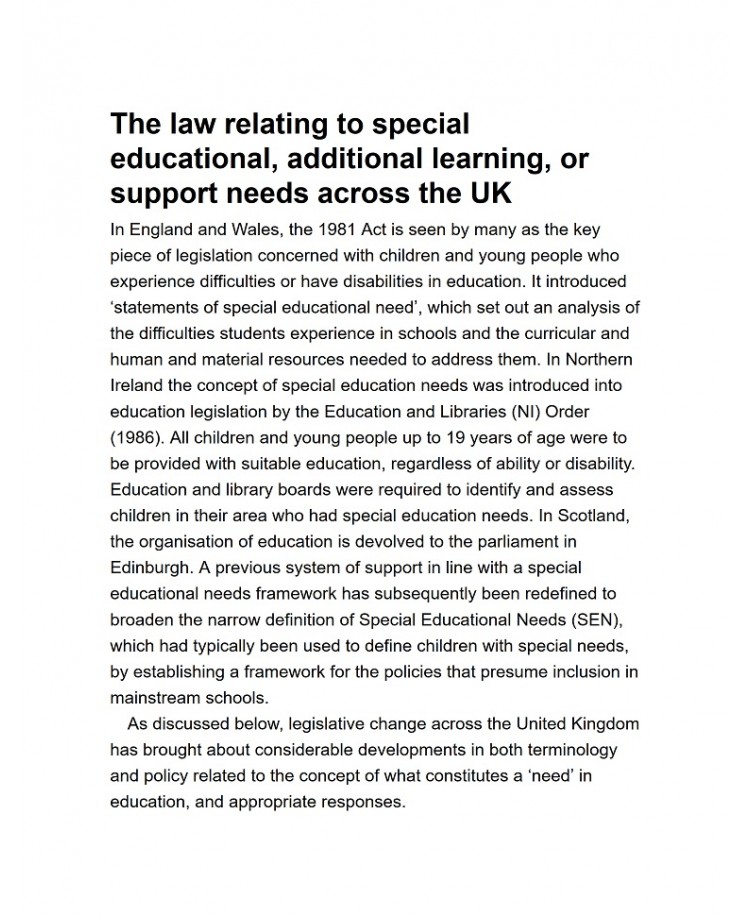 Special Educational Needs and Disability: The Basics, Edition 2023 (PDF)