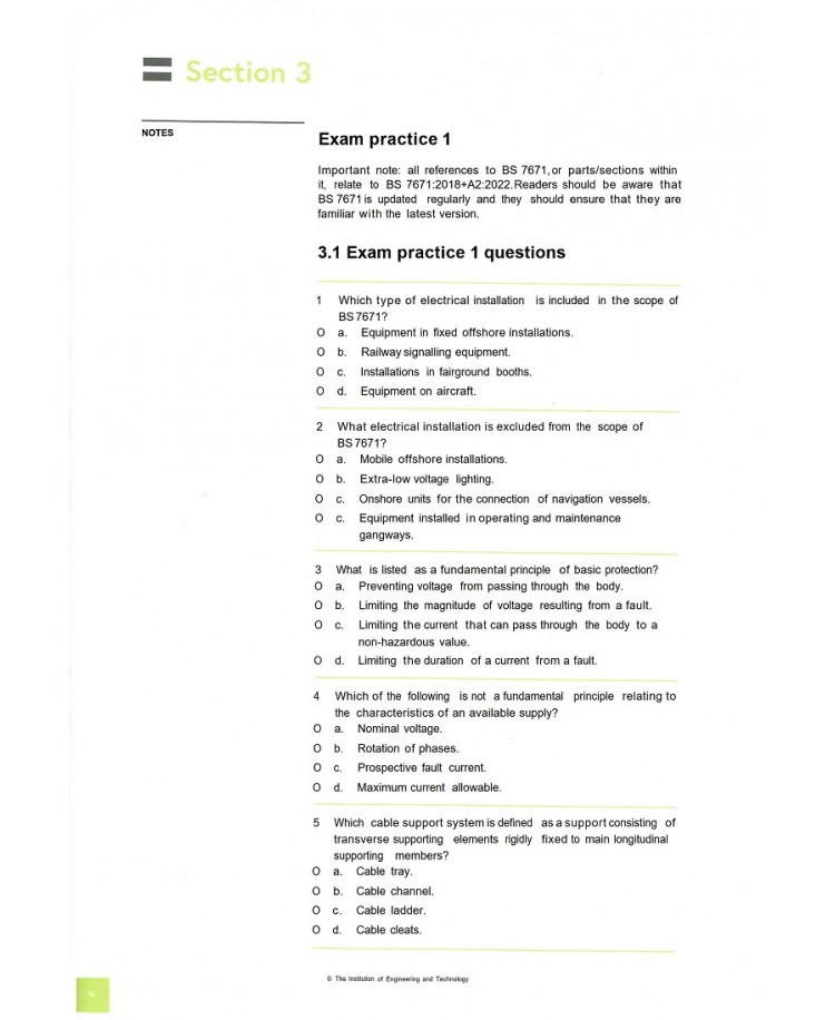 Exam Preparation Requirements for Electrical Installations (2382) Level 3 Award, 2nd Edition 2023 (PDF)